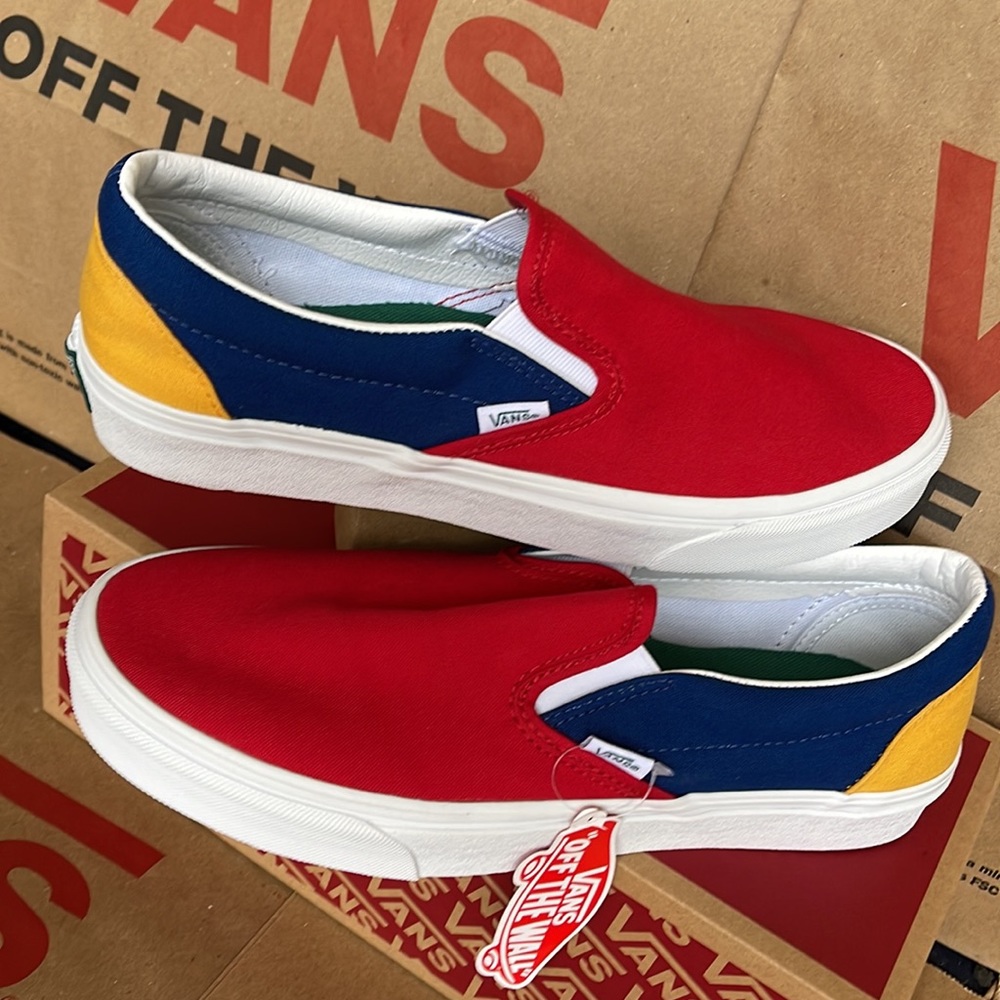 Vans Classic Slip On Vans Yacht Club Red /Blue sneakers men’s - Picture 11 of 16